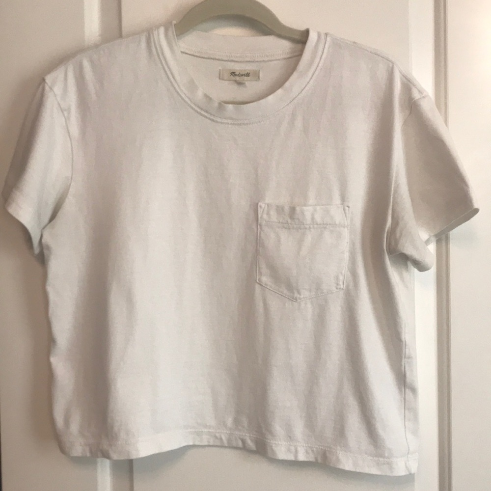 Madewell easy crop pocket tee